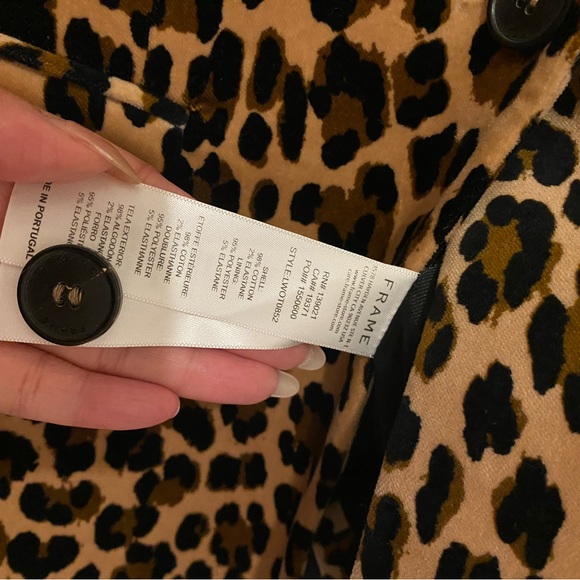 FRAME- classic cheetah-print Blazer/ leopard velvet blazer - Picture 16 of 16